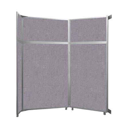 VERSARE Operable Wall Folding Room Divider 7'11" x 8'5-1/4" Cloud Gray Fabric 1070208